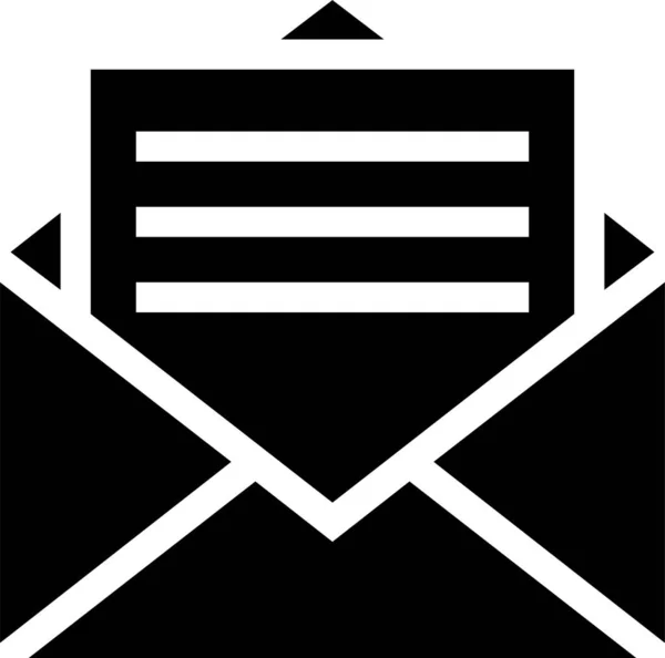 Контактный Значок Конверта Электронной Почты Твердом Стиле — стоковый вектор