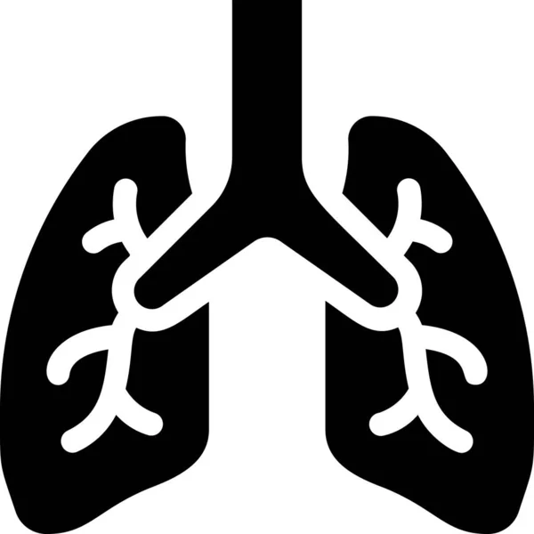 Anatomia Biologia Respiração Ícone —  Vetores de Stock