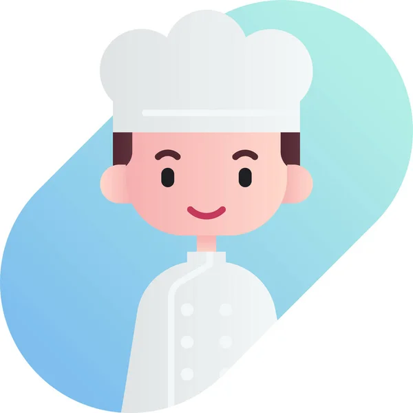 Avatar Baker Boy Icon Flat Style — Stock vektor