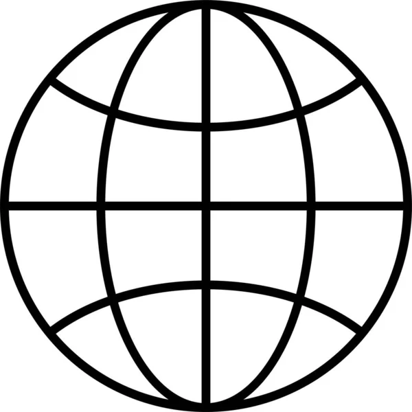 Иконка Земного Шара Стиле Наброска — стоковый вектор
