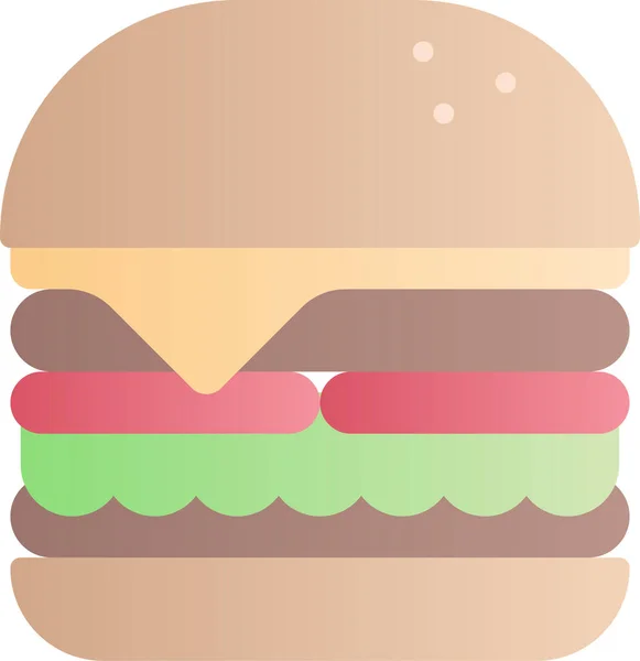 Cibo Bevande Hamburger Icona Fast Food — Vettoriale Stock