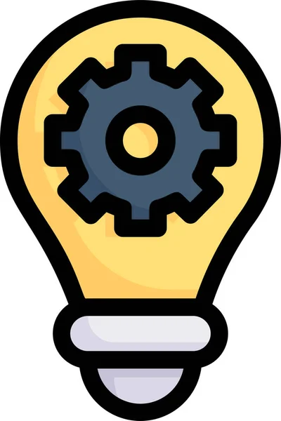 Équipement Numérique Affaires Dans Icône Ampoule — Image vectorielle