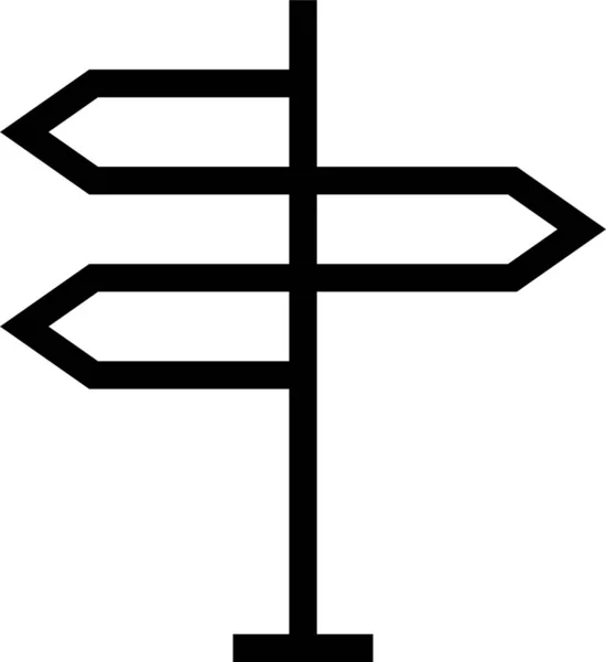 Значок Указателя Направления Доски Стиле Наброска — стоковый вектор