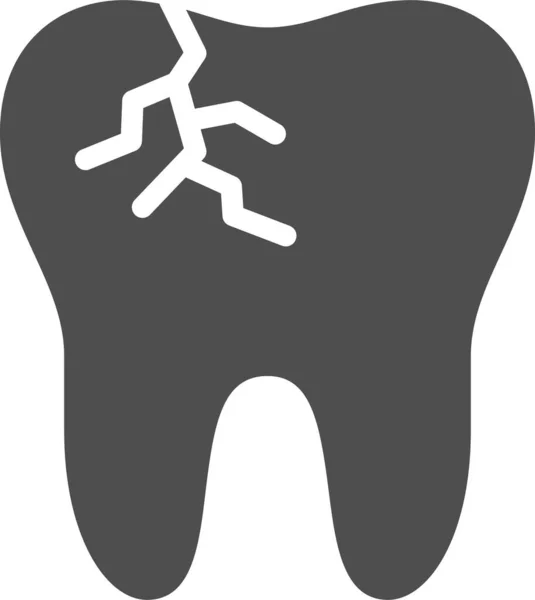 Cavidad Dentista Diente Icono — Vector de stock