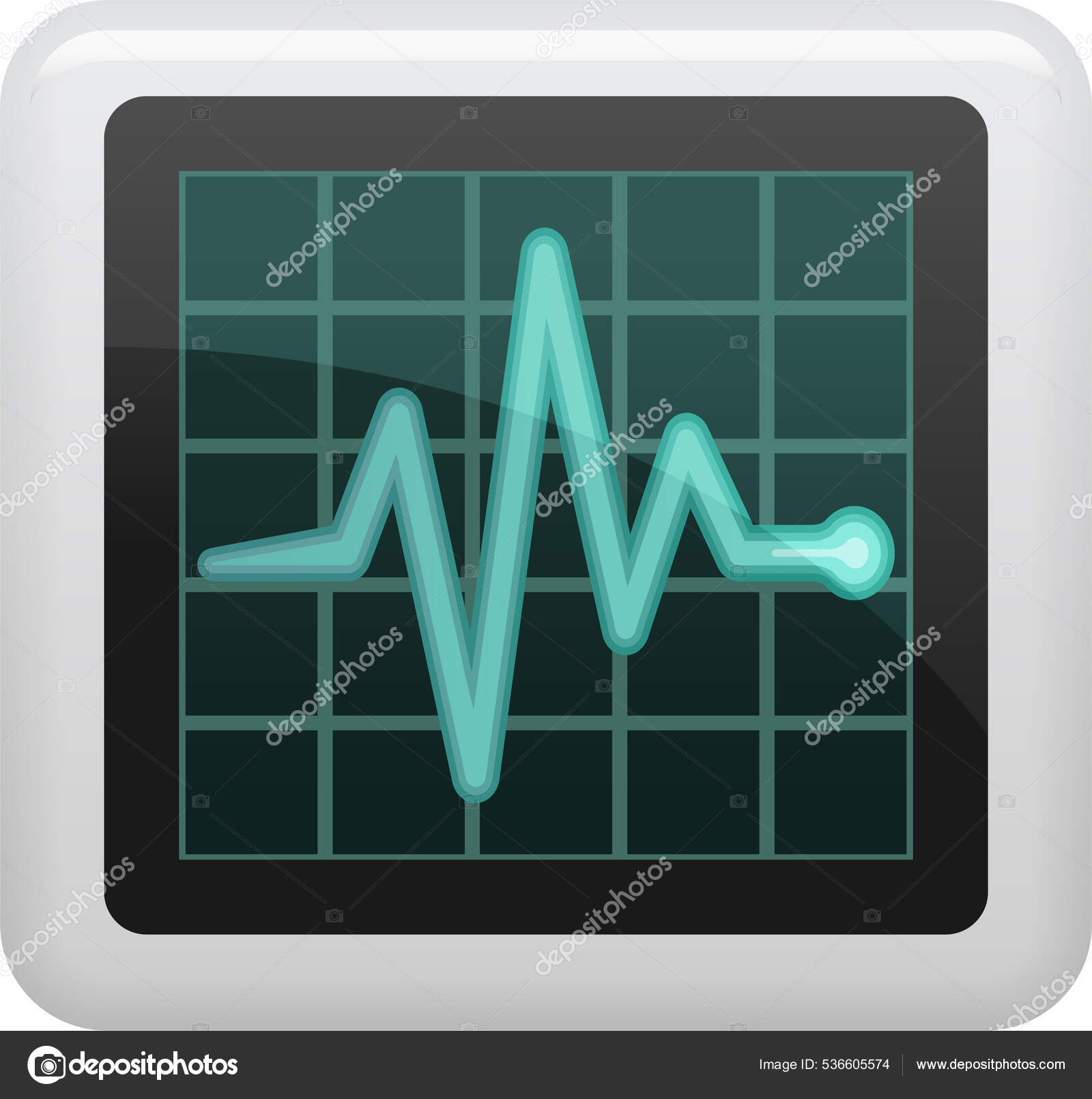 Health Lifeline Status Icon Computer Hardware Category Stock Vector by