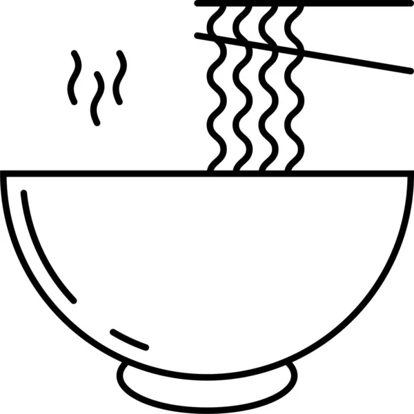 Значок Гарячої Локшини Їжі Категорії Харчових Напоїв — стоковий вектор