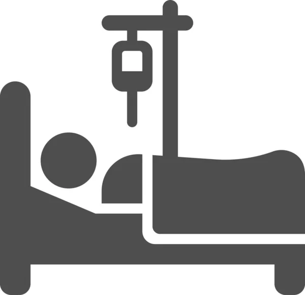 Letto Pronto Soccorso Ospedale Ospedale Icona Nella Categoria Ospedali Assistenza — Vettoriale Stock
