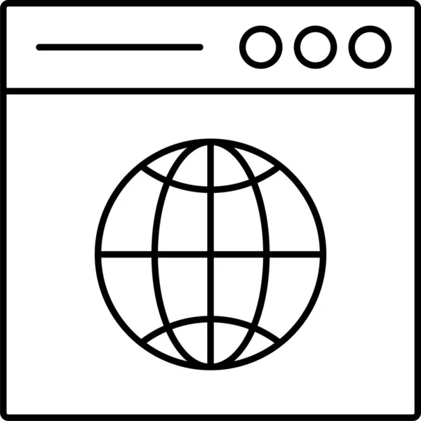 Иконка Интернет Страницы Браузера — стоковый вектор