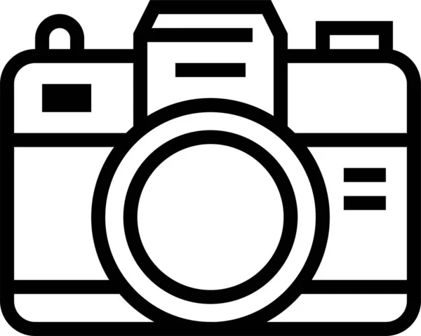 Κάμερα Commerce Online Κατάστημα Εικονίδιο Στο Περίγραμμα Στυλ — Διανυσματικό Αρχείο