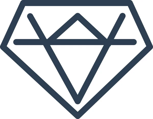 Mejor Icono Diamante Brillante Estilo Esquema — Archivo Imágenes Vectoriales