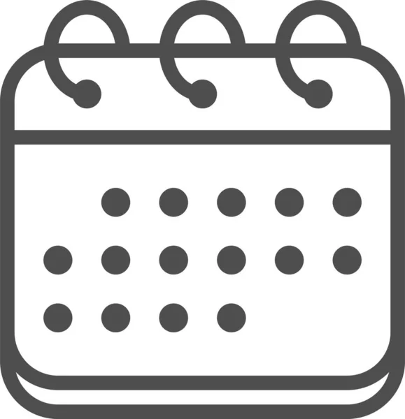 Calendario Calendario Pagina Calendario Icona — Vettoriale Stock