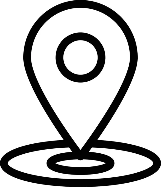 Location Map Pin Symbol Umrissstil — Stockvektor