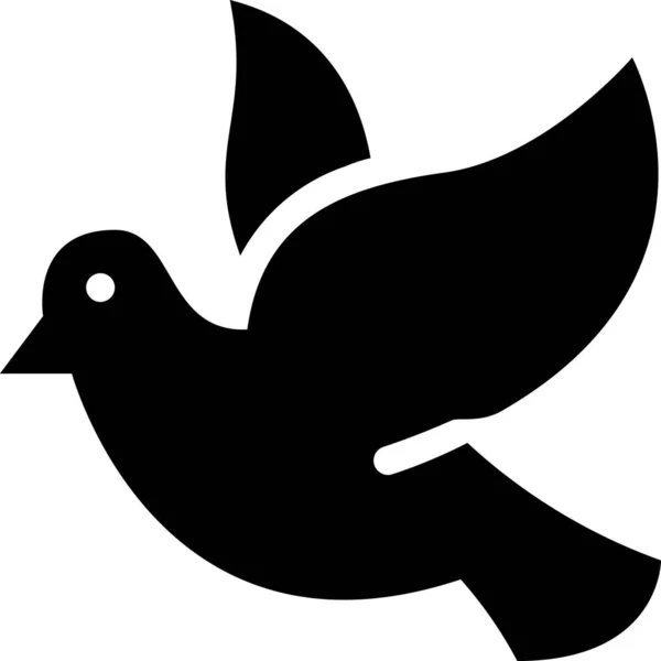 春カテゴリーの動物鳥鳩アイコン — ストックベクタ