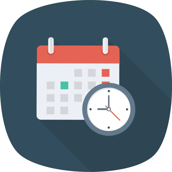 Ημερολόγιο Νεκρό Γραμμή Schedual Εικονίδιο Επίπεδο Στυλ — Διανυσματικό Αρχείο