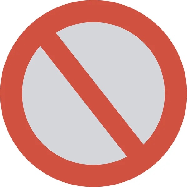 Block Cancel Denied Icon Flat Style — Stock Vector