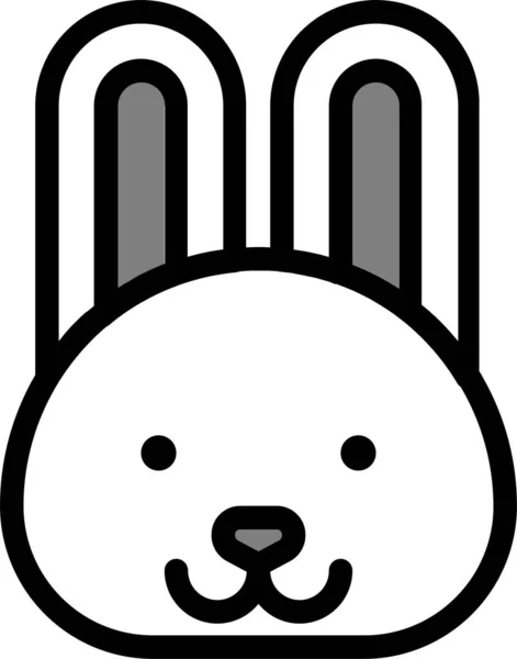 Icône Dessin Animé Lapin Animal Dans Catégorie Des Animaux — Image vectorielle