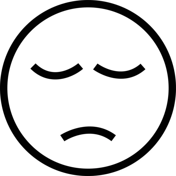 Emoji Emoción Icono Esencial Estilo Del Esquema — Vector de stock