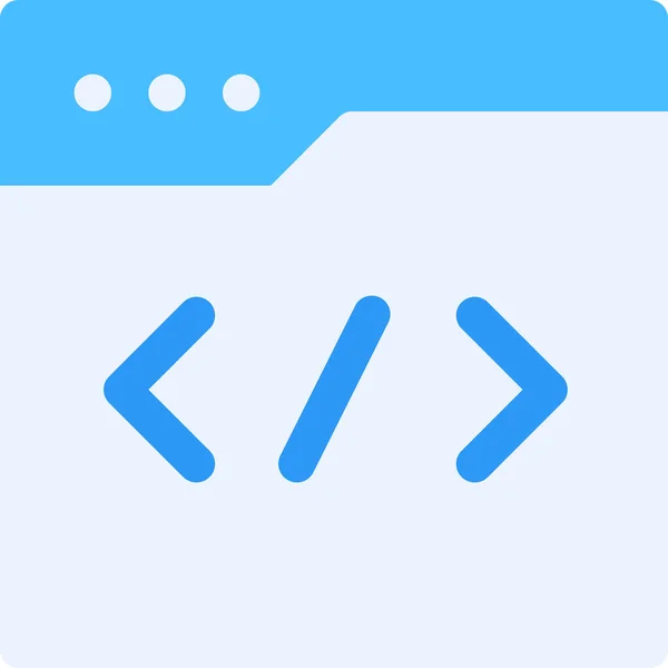 Coding Design Development Icon Flat Style — 图库矢量图片