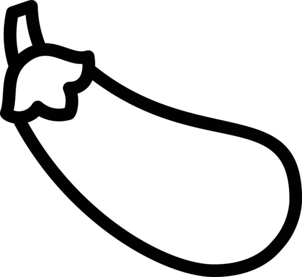 Auberginen Farmfaser Symbol — Stockvektor