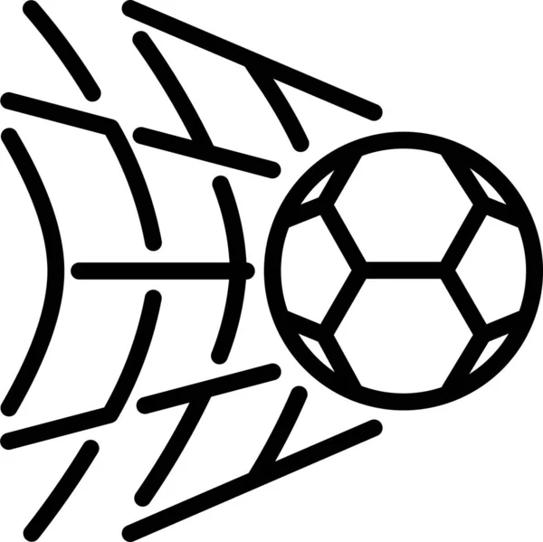 Змагання Футболу Іконка Гри Контурному Стилі — стоковий вектор