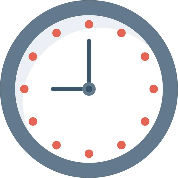 Despertador Reloj Minuto Icono Estilo Plano — Vector de stock