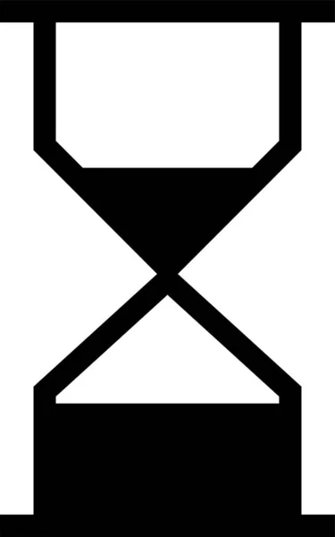 Clock Eggtimer Hourglass Icon Solid Style — Stock Vector