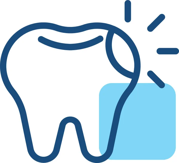 Cárie Cavidade Ícone Cuidados Dentários Categoria Hospitais Cuidados Saúde —  Vetores de Stock