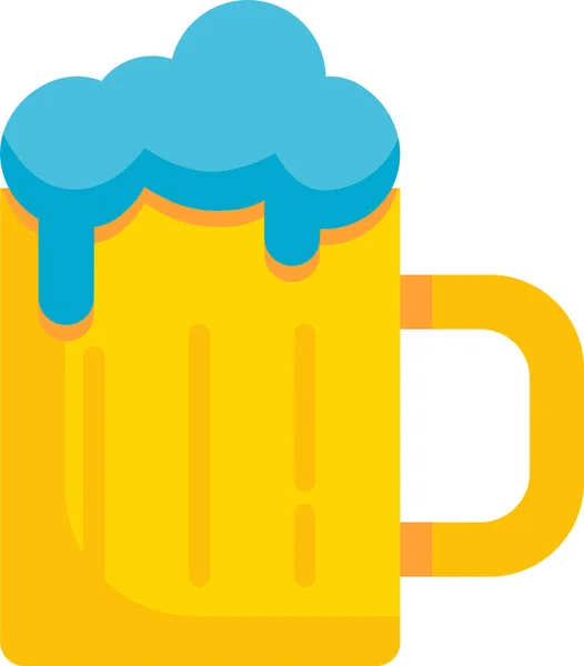 Alcohol Bar Beer Icon Flat Style — Stock Vector