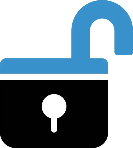 Κλειδαριά Άνοιξε Εικονίδιο Κωδικού Πρόσβασης Επίπεδο Στυλ — Διανυσματικό Αρχείο