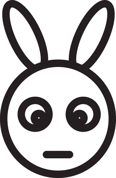 Animal Bunny Rabit Icon Outline Style — Stock Vector