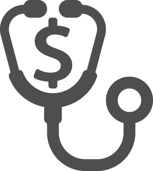 Ikona Ceny Zdravotního Pojištění Stetoskop — Stockový vektor