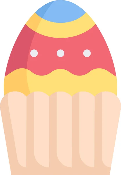 Kuchen Osterei Symbol Der Osterkategorie — Stockvektor