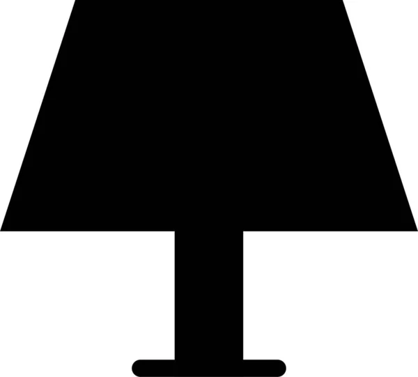 Bulblamp Asztali Elektronikus Ikon Szilárd Stílusban — Stock Vector