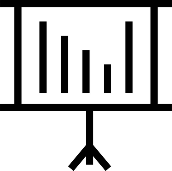 Analytics Bargraph Affärsikon Konturstil — Stock vektor