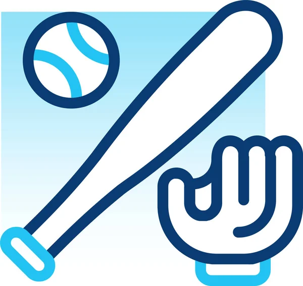 Ikona Baseballové Vzdělání Hry Kategorii Vzdělávání Školní Učení — Stockový vektor