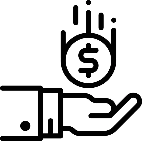 Advertising Business Income Icon Outline Style — 图库矢量图片