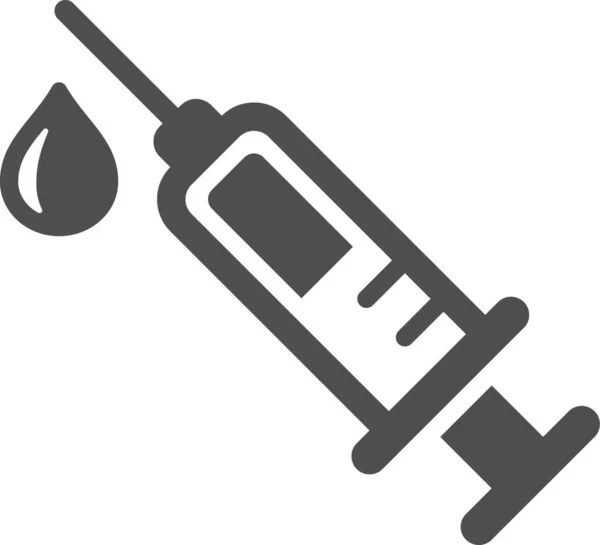 Pictogram Injectiespuit Vaccin — Stockvector
