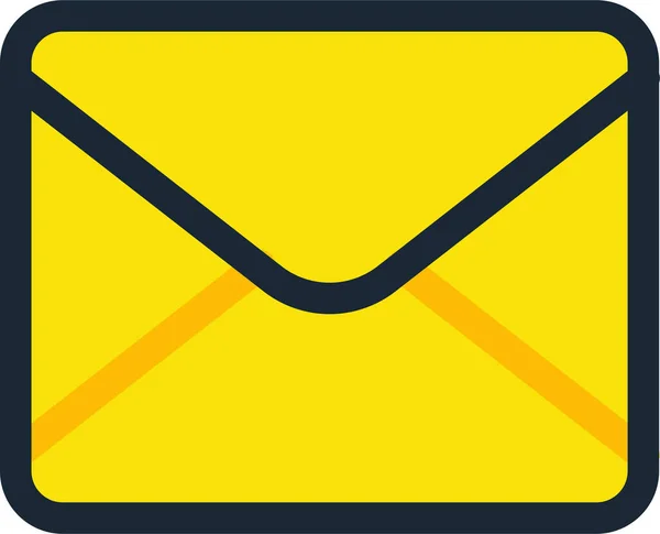 Communicatie Mail Envelop Pictogram Gevulde Outline Stijl — Stockvector