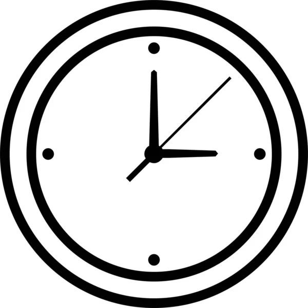 Ρολόι Ώρα Εικονίδιο Χρονόμετρο Στυλ Περίγραμμα — Διανυσματικό Αρχείο