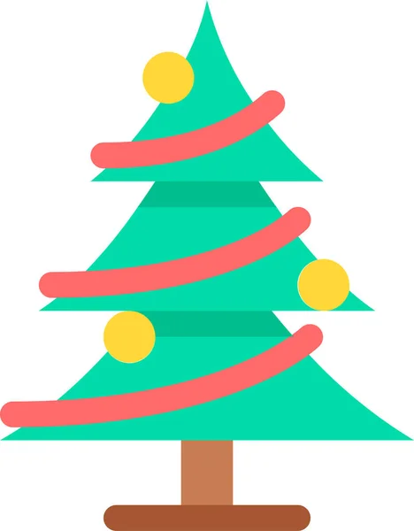 Ünnepeljük Karácsonyi Dekoráció Ikon Lapos Stílusban — Stock Vector