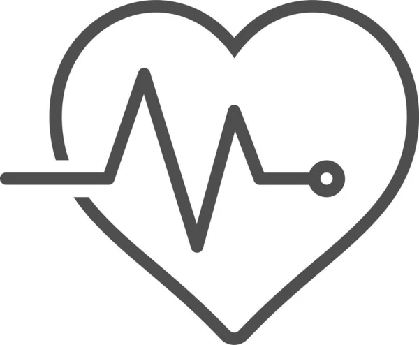 Cardiology Health Care Heart Icon Hospitals Healthcare Category — Stock Vector