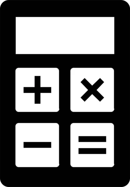 Ikona Kalkulatora Biznesowego Stylu Stałym — Wektor stockowy