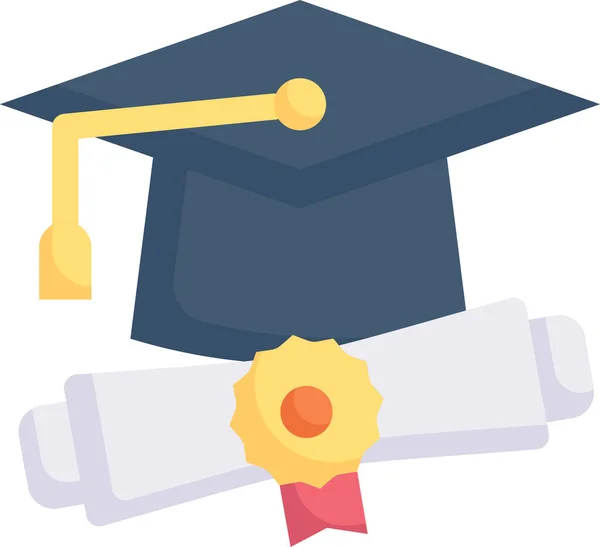 Ícone Graduação Learning Categoria Educação Escola Aprendizagem — Vetor de Stock
