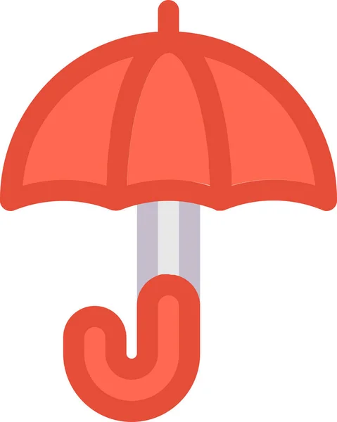 Autumn Brolly Fall Icon Filled Outline Style — Stock Vector
