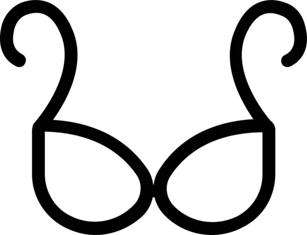 Bikini Blouse Brazzer Icon Outline Style — 图库矢量图片