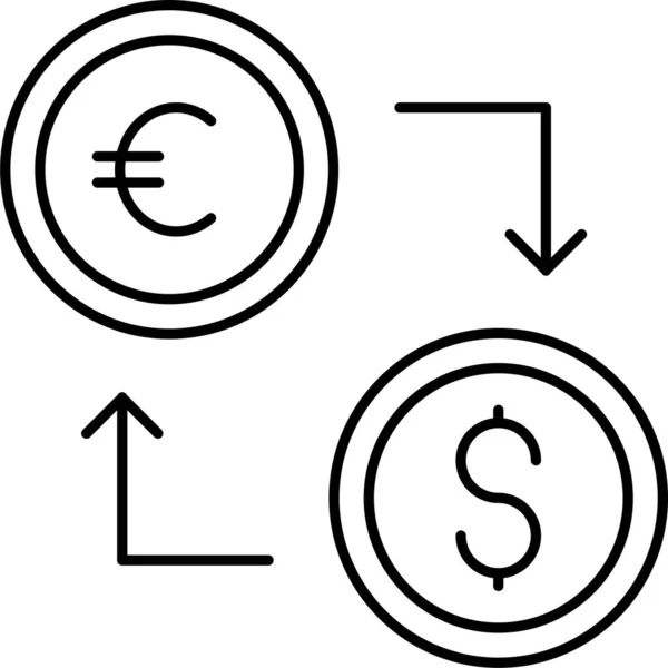 通貨交換通貨のアイコン — ストックベクタ