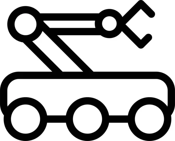 Ikona Cisternového Robota Stylu Osnovy — Stockový vektor