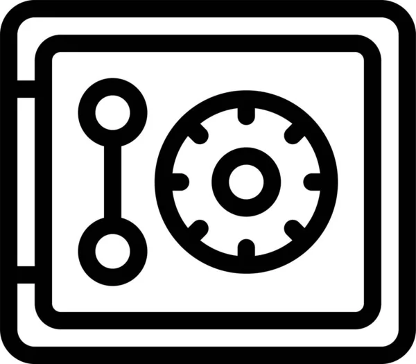 Schließfachschutz Symbol Umrissen — Stockvektor