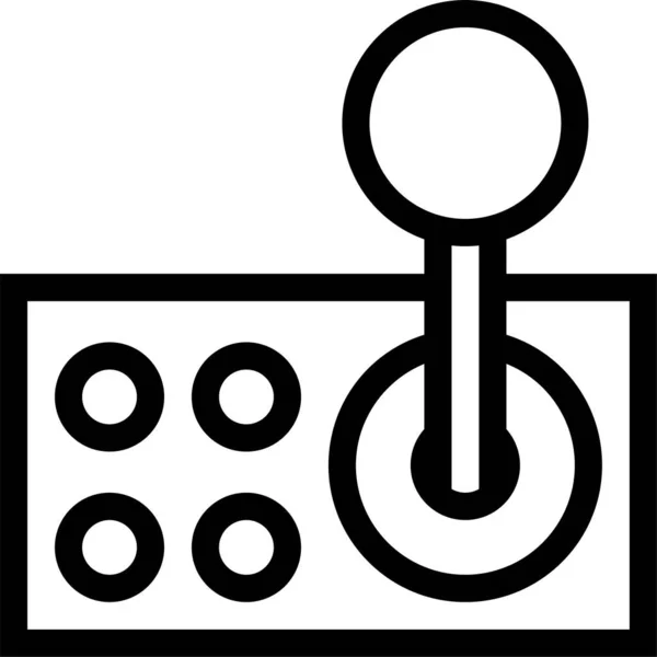 Bola Gamecontrol Icono Gamecontroller Estilo Esquema — Archivo Imágenes Vectoriales