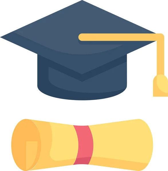 Diploma Ícone Graduação Educação —  Vetores de Stock